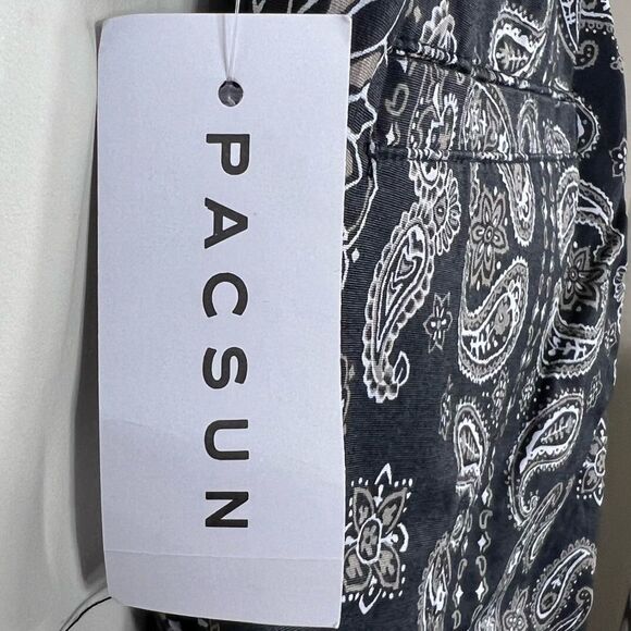 PacSun Black Paisley Drawstring Pants - Picture 7 of 12